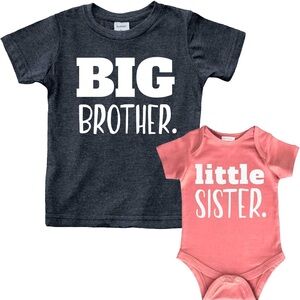 Big Brother and Little Sister Sibling Outfit Set
